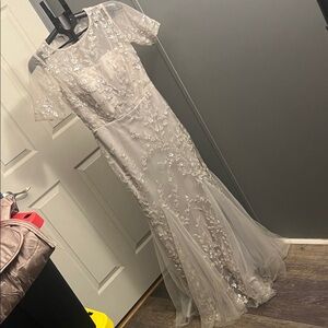 Elegant Floral Lace Special Event Dress.